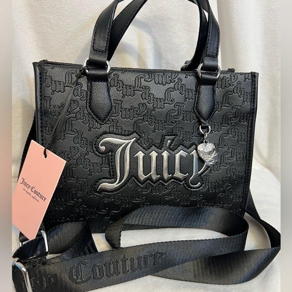 🖤Juicy Couture BLACK LIQUORICE “UPGRADE U MINI TOTE” -NWT🖤 - Picture 6 of 12